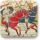 לוחמים במאה האחת עשרה, מתוך שטיח בַּאיֶה, שטיח קיר רקום